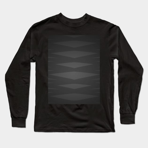 Grey abstract textured art Long Sleeve T-Shirt by Spinkly